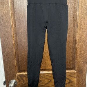 Black Stretchy Leggings with Tapered Design